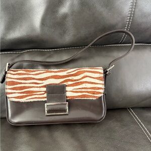 Brown Zebra Print Women's Bag